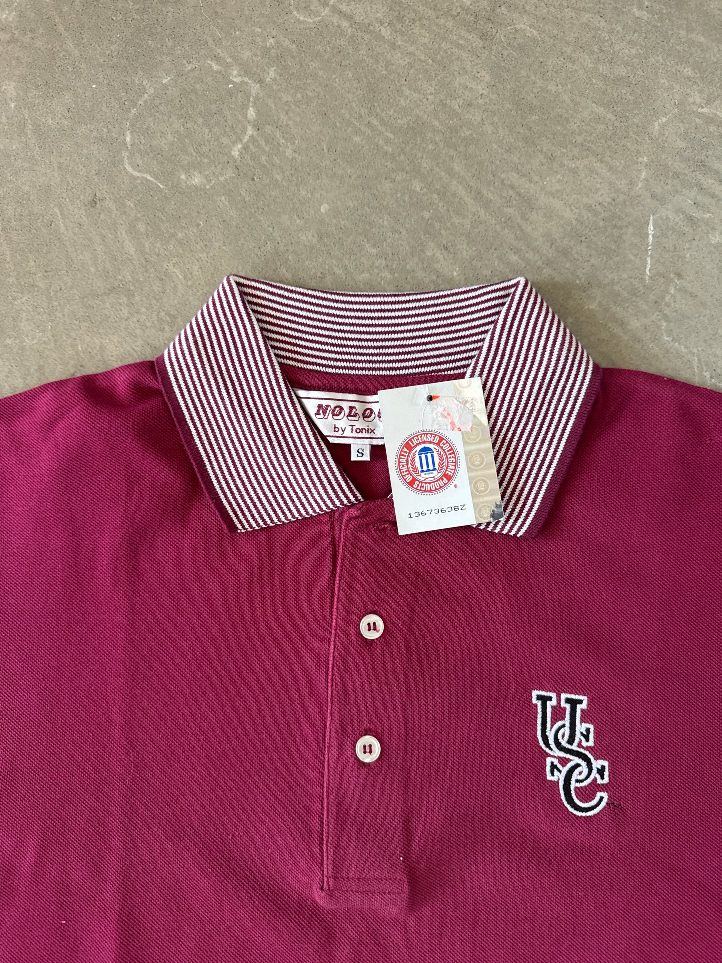 Vintage University Of South Carolina Gamecocks Embroidered Logo Polo Shirt