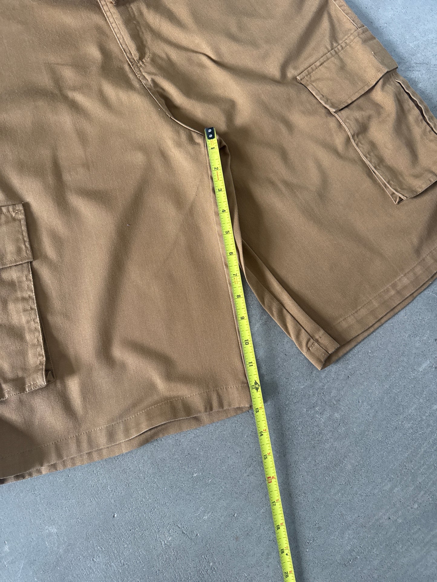 Y2K GS-115 Dark Tan Baggy Cargo Shorts