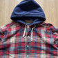 Vintage Polo Ralph Lauren Hooded Cotton Flannel Plaid Button Up