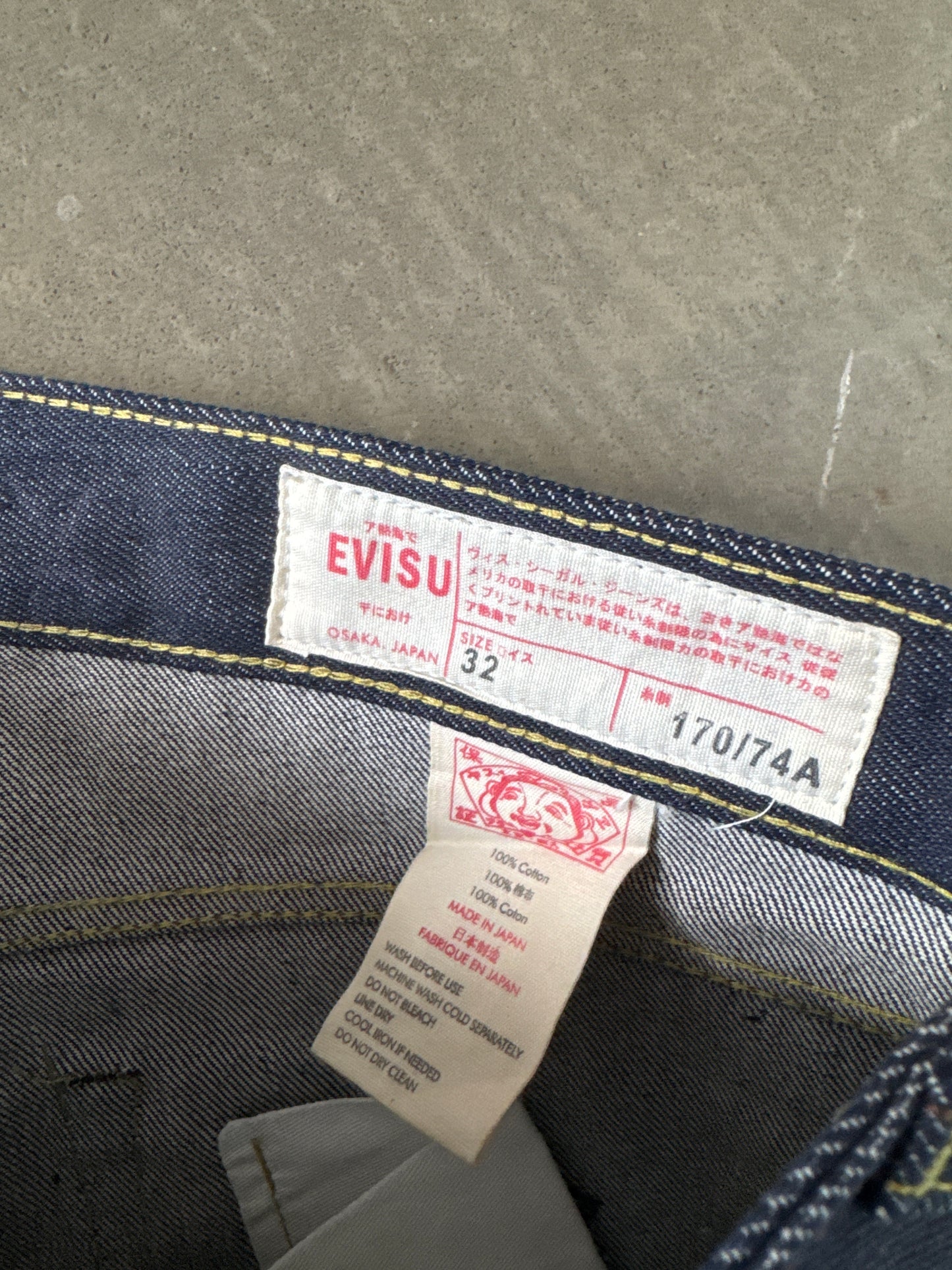 Evisu Embroidered Japanese Art Selvedge Denim Jeans