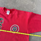 Vintage 1989 Guess USA Goes First Class Cropped Sweatshirt