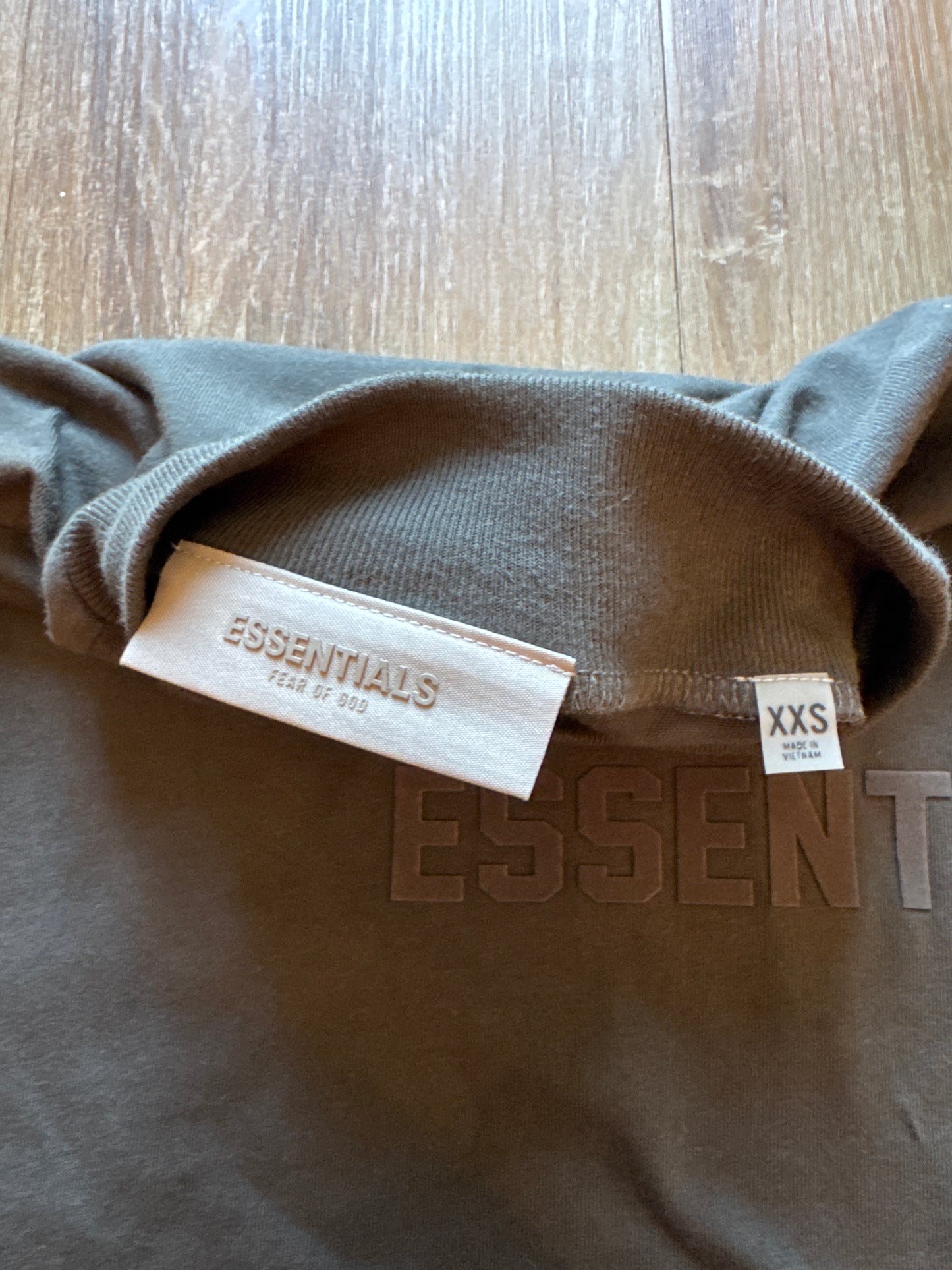 Fear Of God Essentials Long Sleeve Off Black Tee