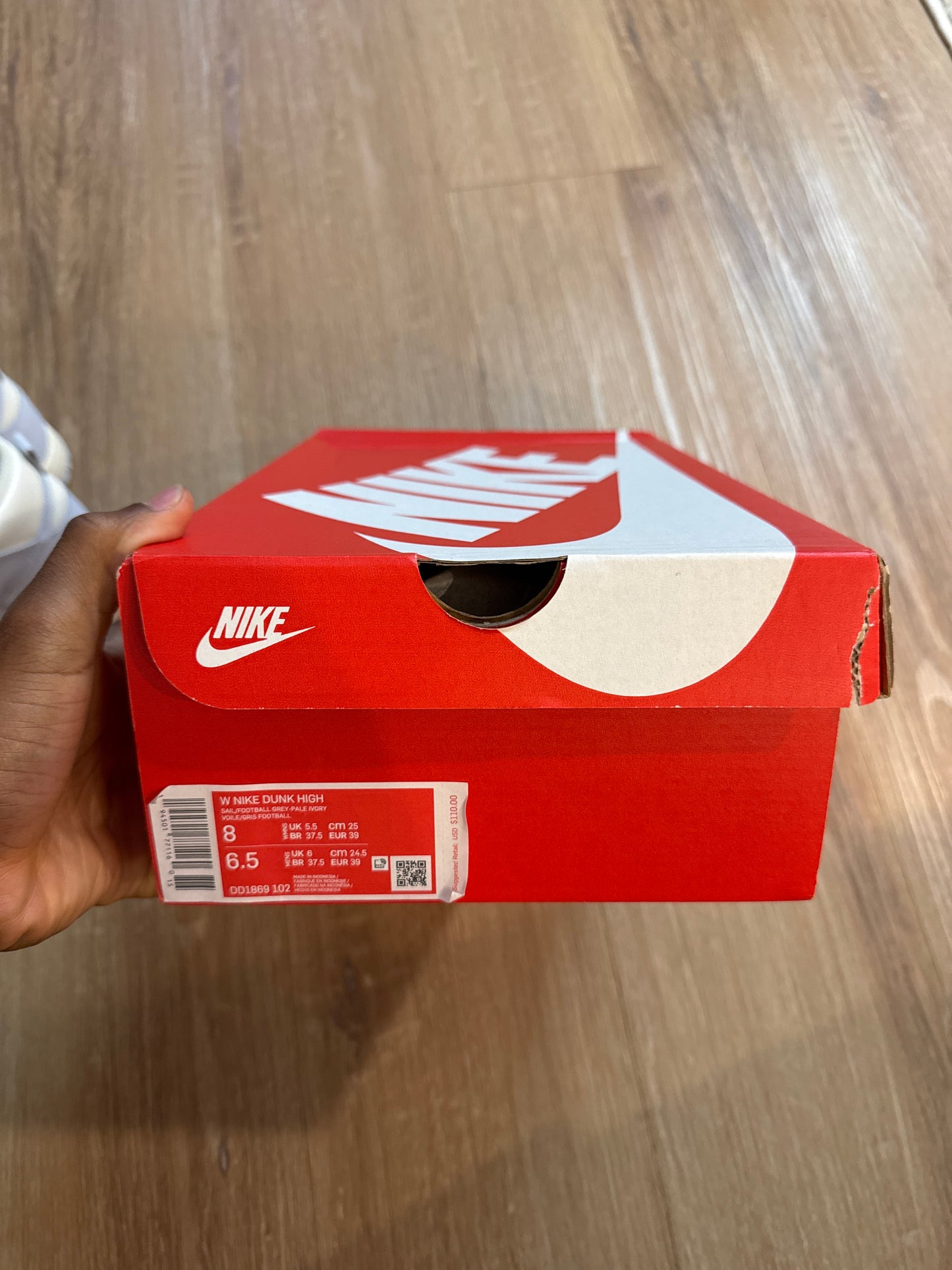 Nike Dunk High Sail Football Grey