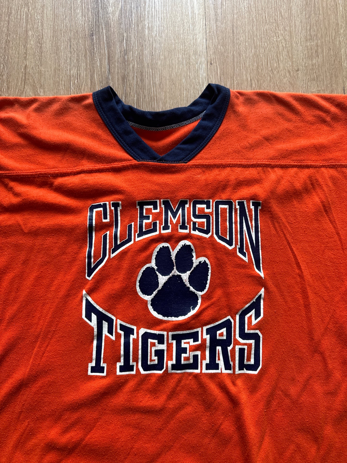 Vintage Russell Athletic Youth University Of Clemson Tigers Football Tee
