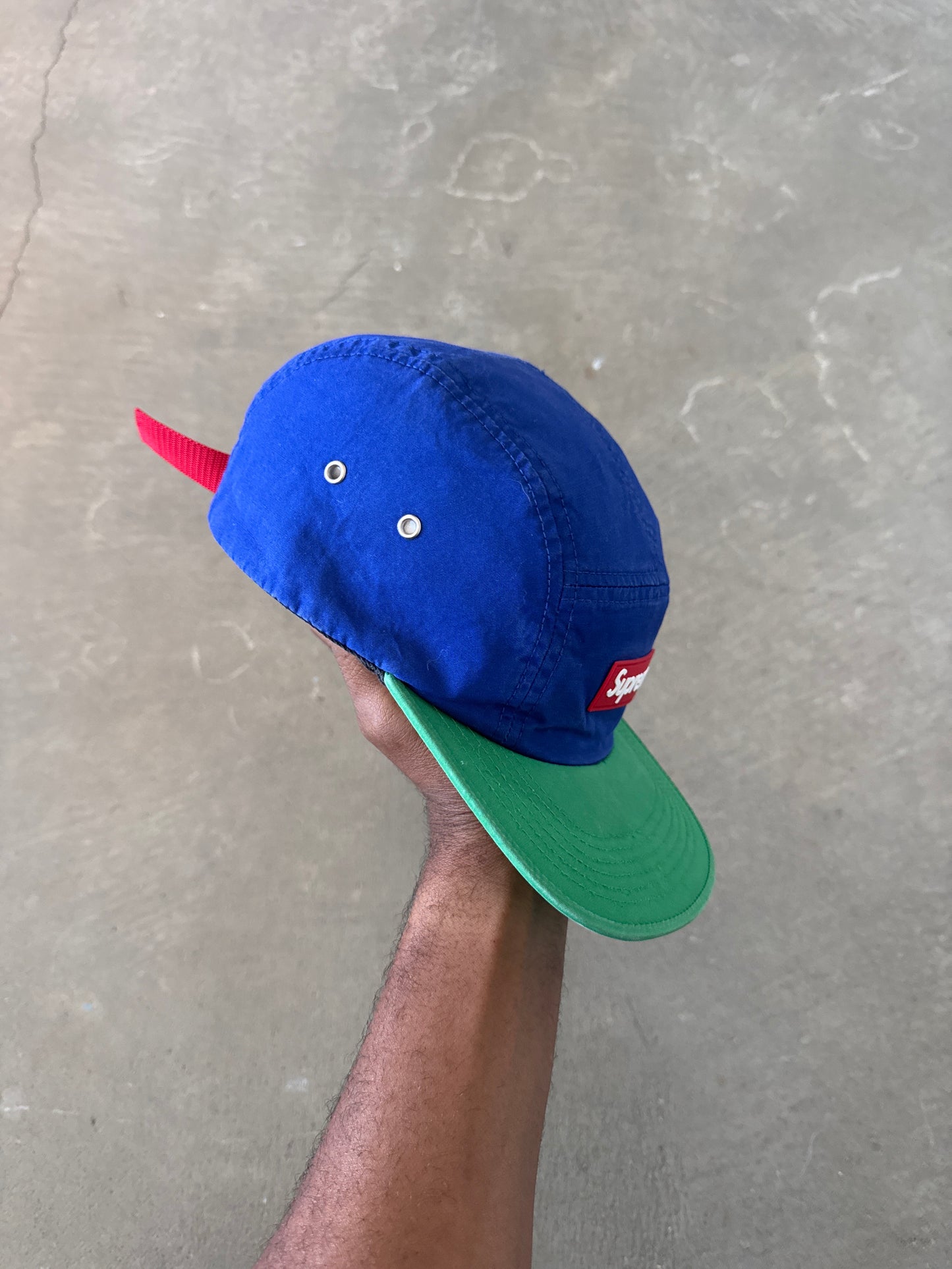 Supreme Tri-Color Rubber Logo Camp Cap
