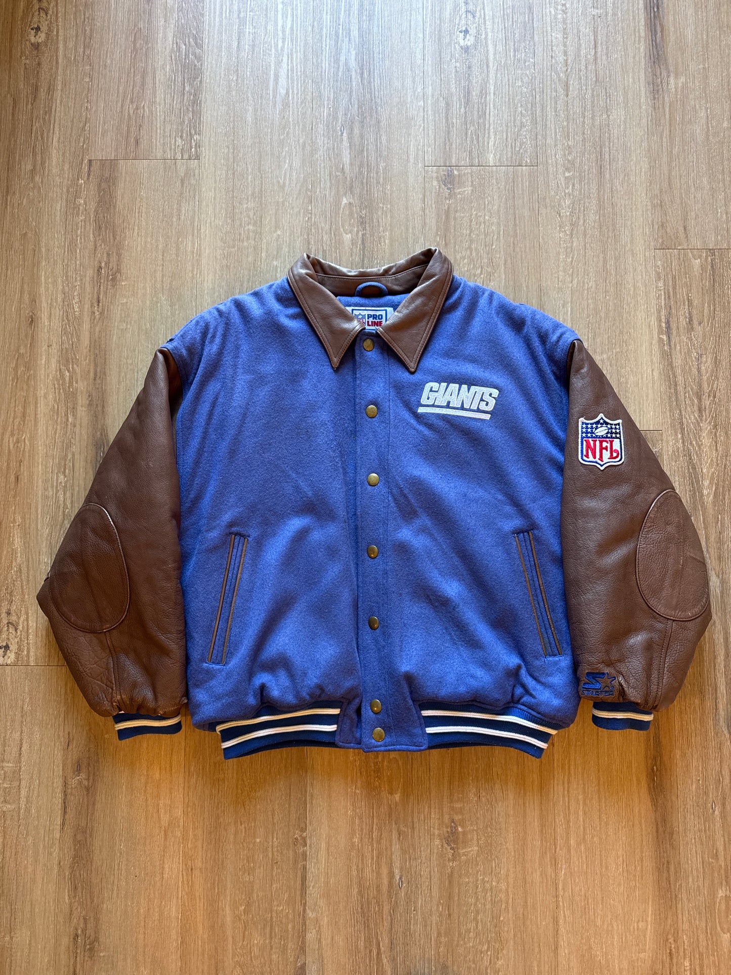 Vintage Starter Pro Line New York Giants Leather Jacket