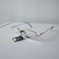 Vintage 90s Sun Ban Half Rim Metal Cheetah Glasses