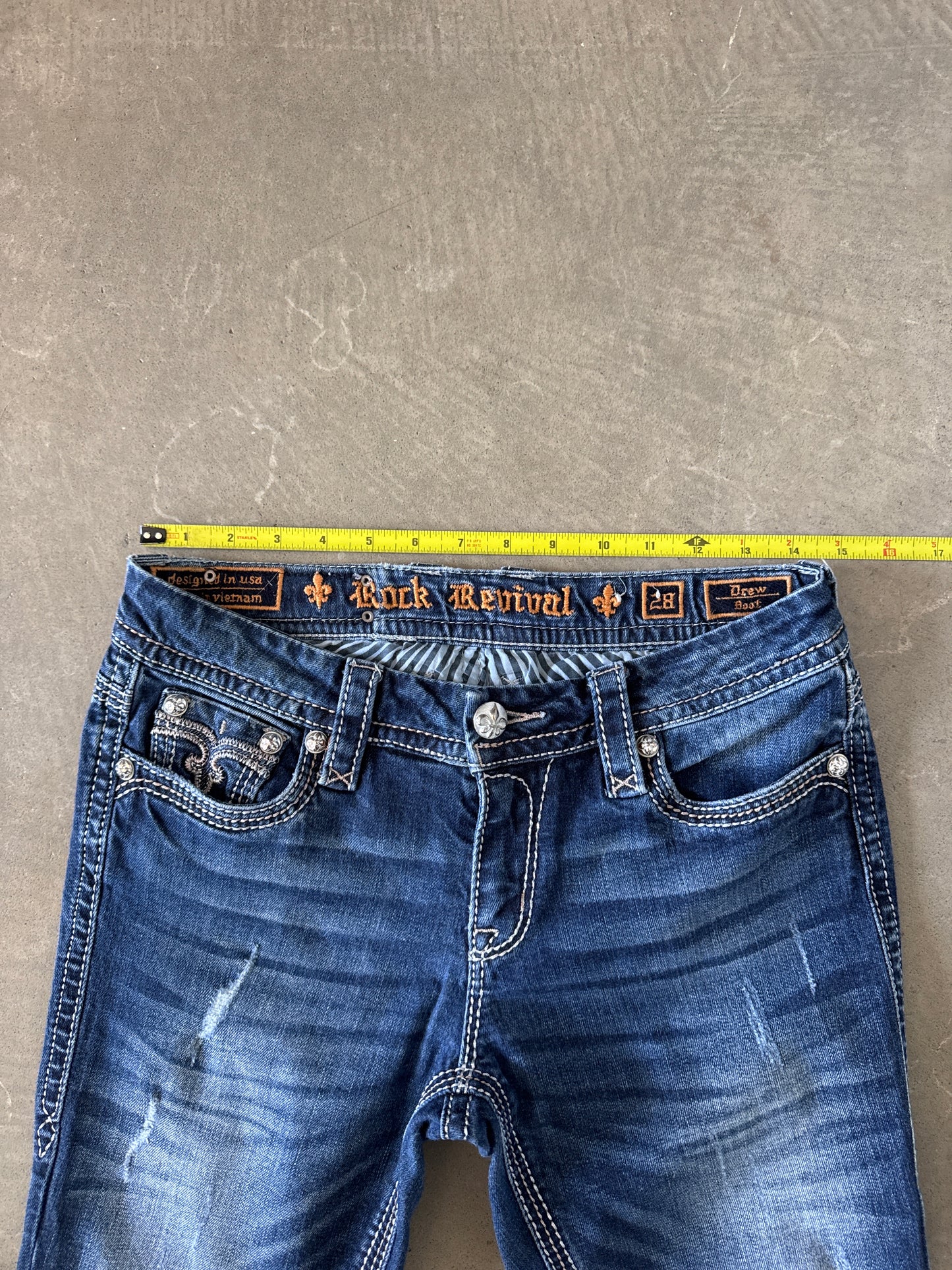 Y2K Rock Revival Women’s Drew Boot Cut Denim Jeans