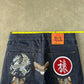 Evisu Embroidered Japanese Art Selvedge Denim Jeans