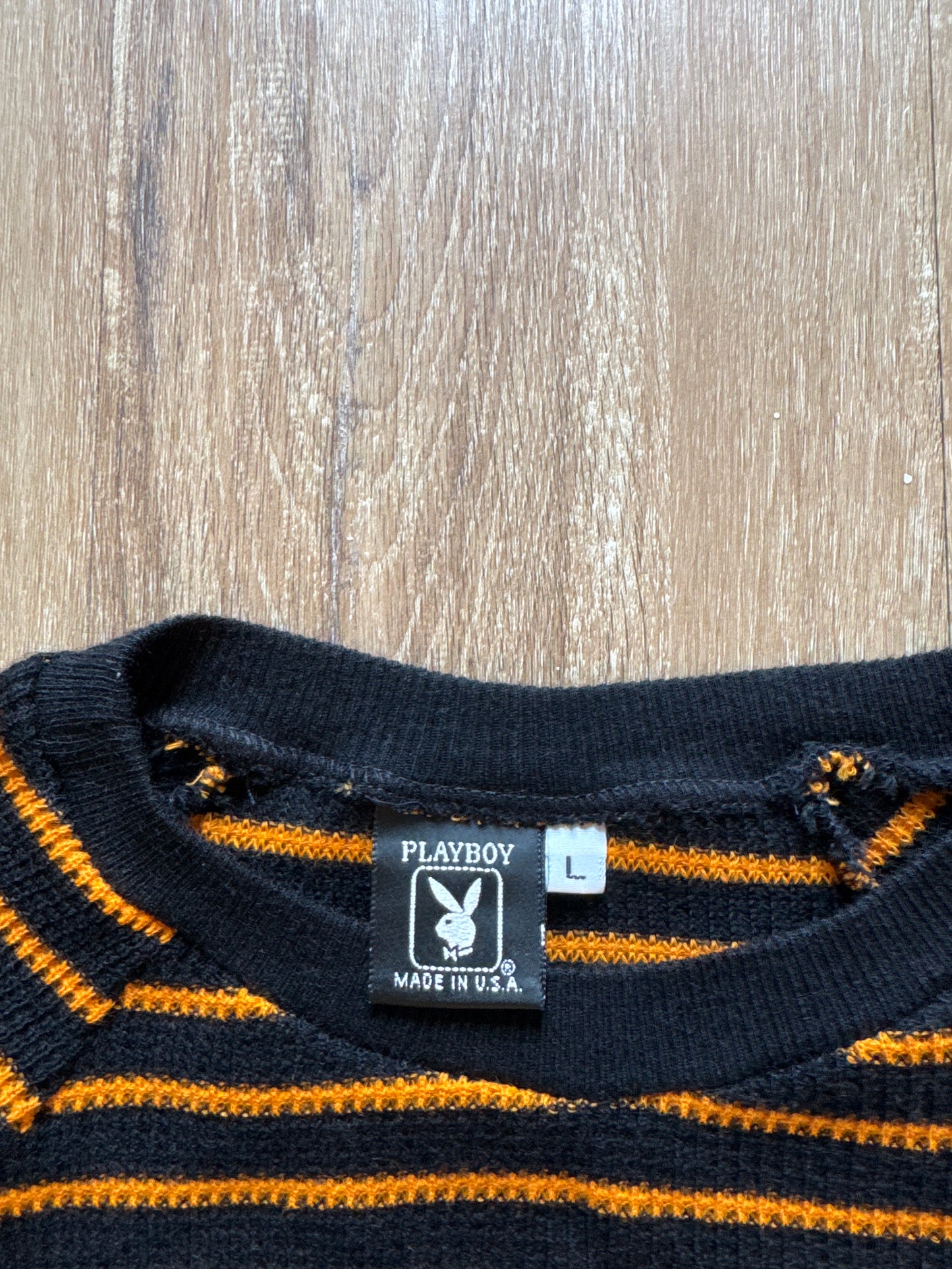 Vintage 80s Playboy Striped Sweater