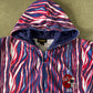 Vintage 90s Buffalo Bills Zebra Striped Hooded Zip Up