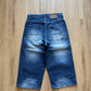 Y2K Attitude Premium Denim Long Shorts Jorts