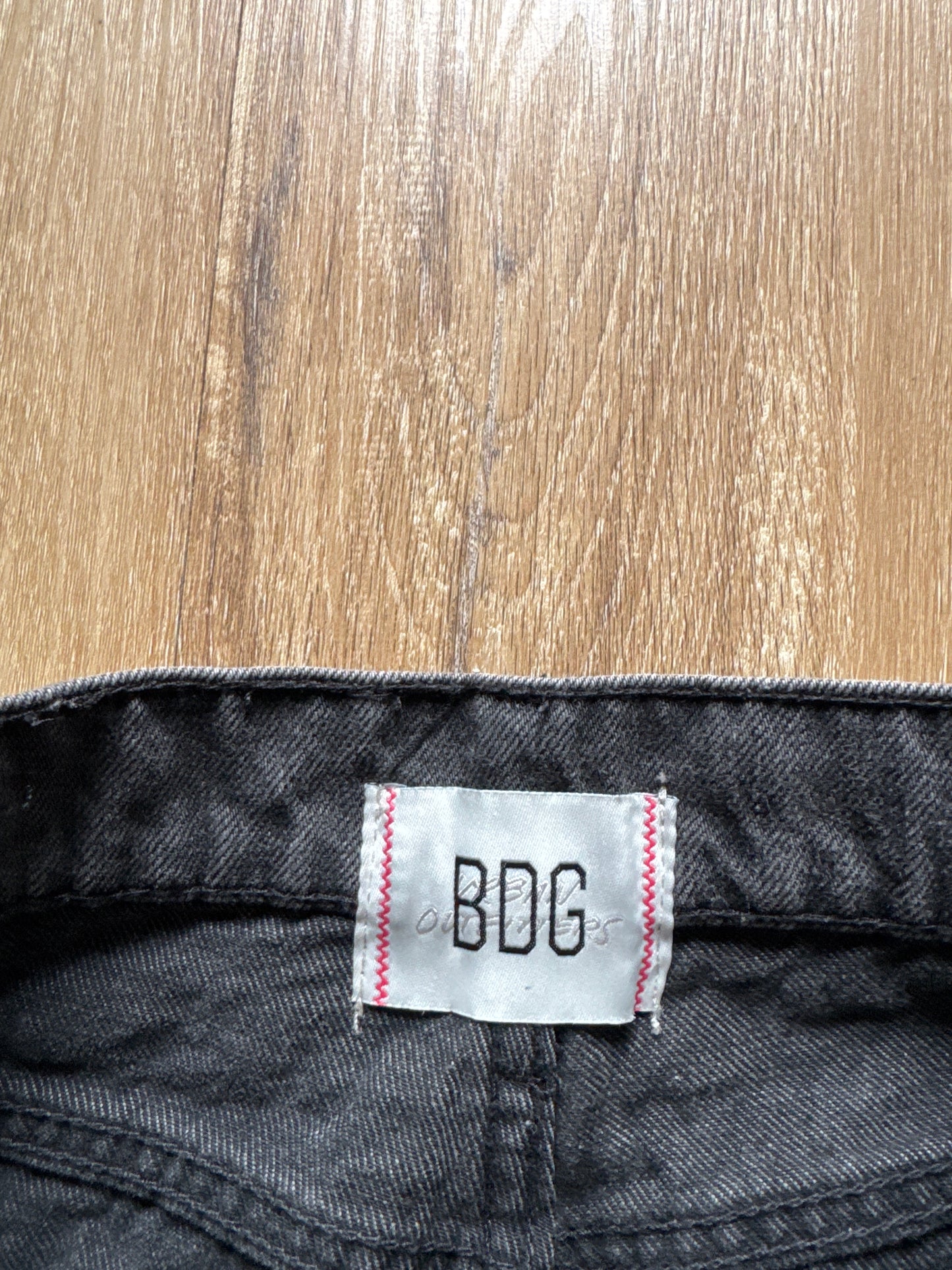 Urban Outfitters BDG 90s Bootcut Flare Denim Contrast Stitch Black Jeans
