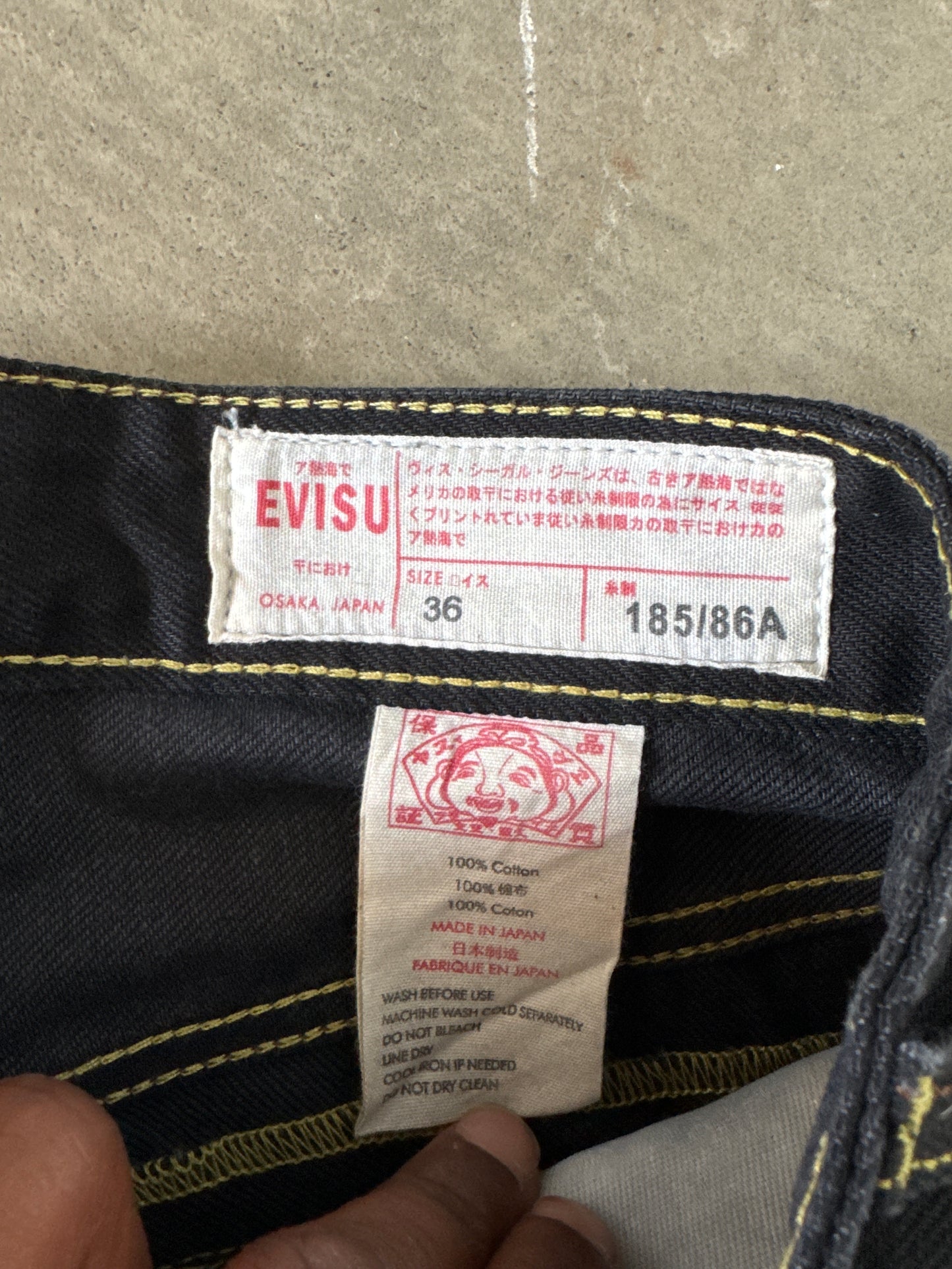 Evisu Embroidered Pink Bull Selvedge Japanese Denim Jeans