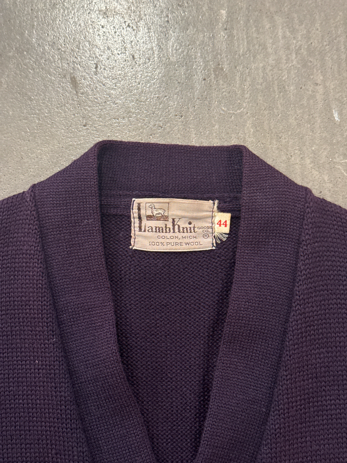 Vintage 60s Clemson University Tigers Lamb Knit Wool Varsity Letterman Cardigan