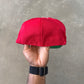 Vintage 90s Nike Logo Red Elastic Fitted Hat