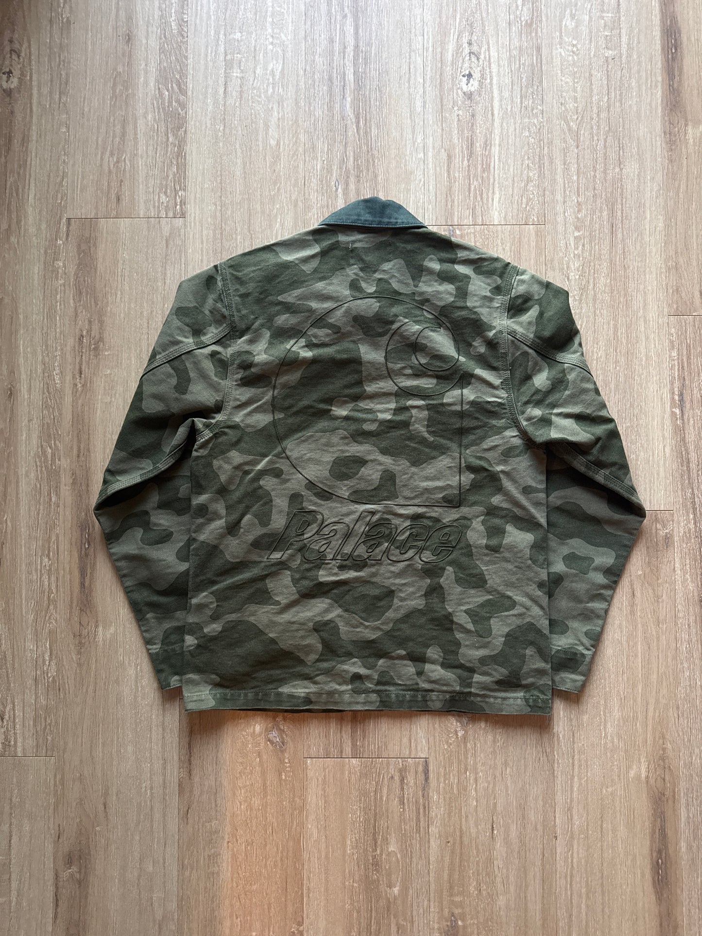 Palace Carhartt Work In Progress Michigan Dollar Green Camo Coat