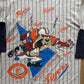 Vintage 1994 Warner Bros Taz University Of Clemson Tigers Raglan Pin Stripe Football Tee