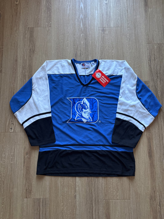 Vintage 90s Collegiate Sportwear City Boy Duke University Blue Devils Hockey Jersey