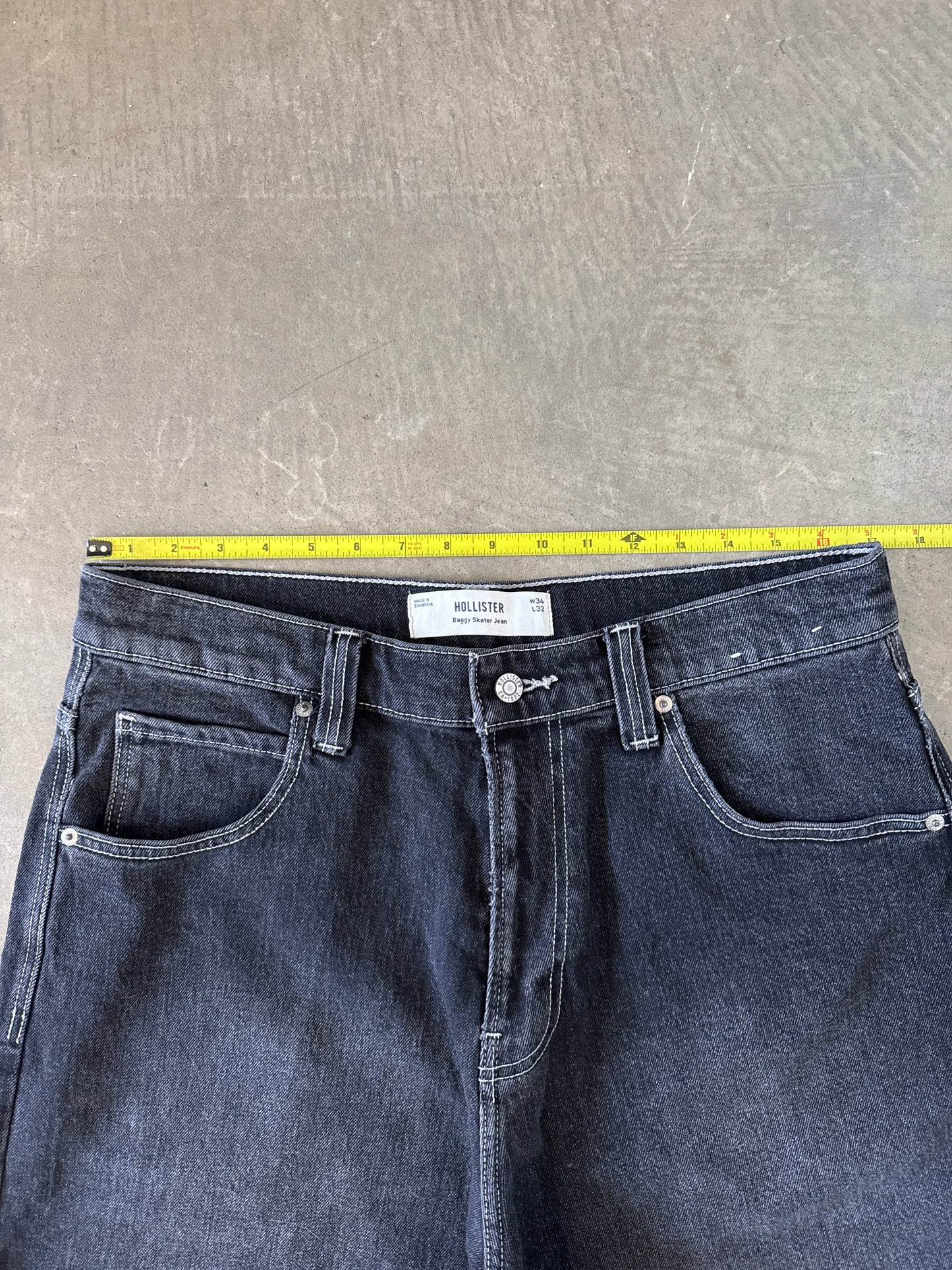 Hollister Washed Black Skater Baggy Jeans