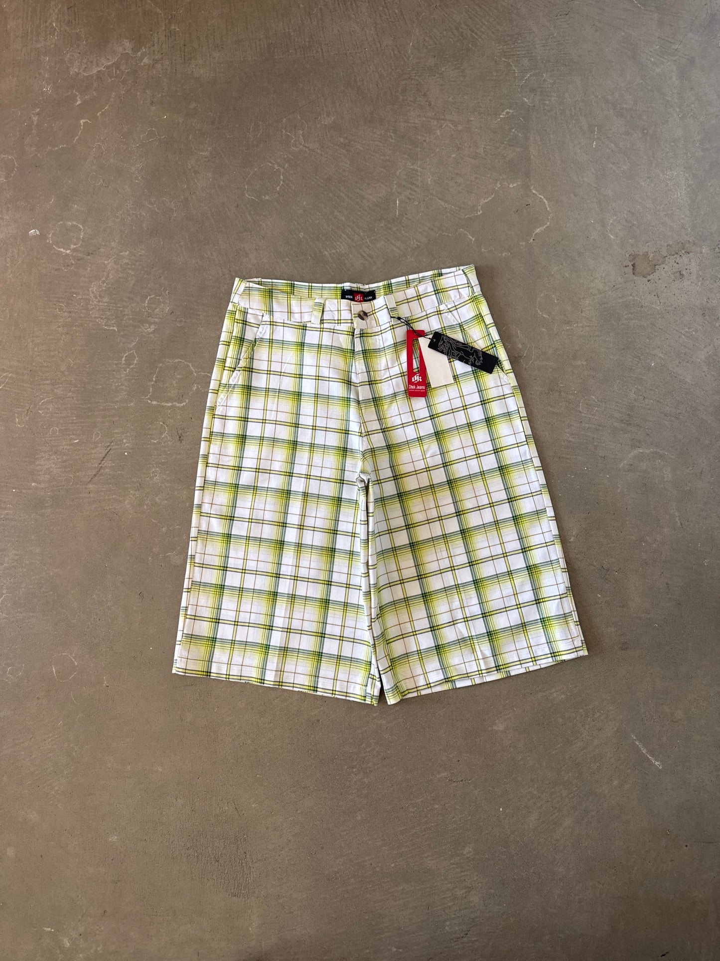 Vintage Y2K Dtek Plaid Baggy Long Shorts