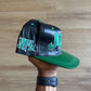 Vintage 90s Drew Pearson New York Jets Leather Strapback Hat