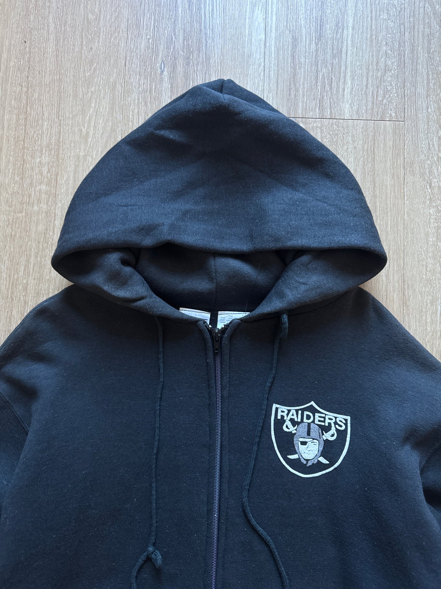 Vintage 80s NFL Los Angeles Raiders Football Full Zip Up Hoodie