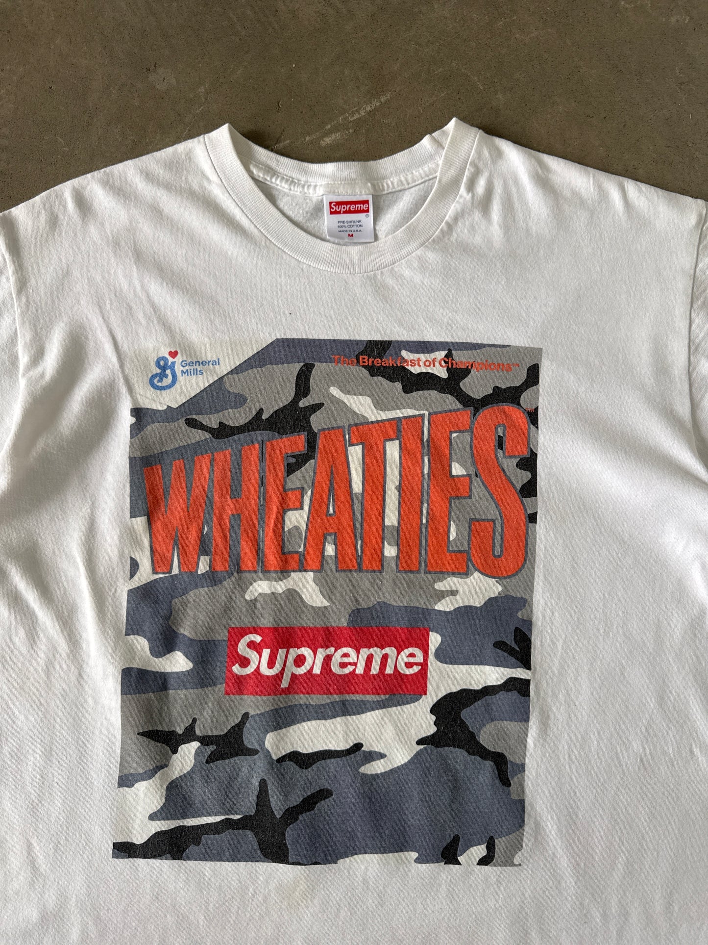 Supreme Wheaties White Tee