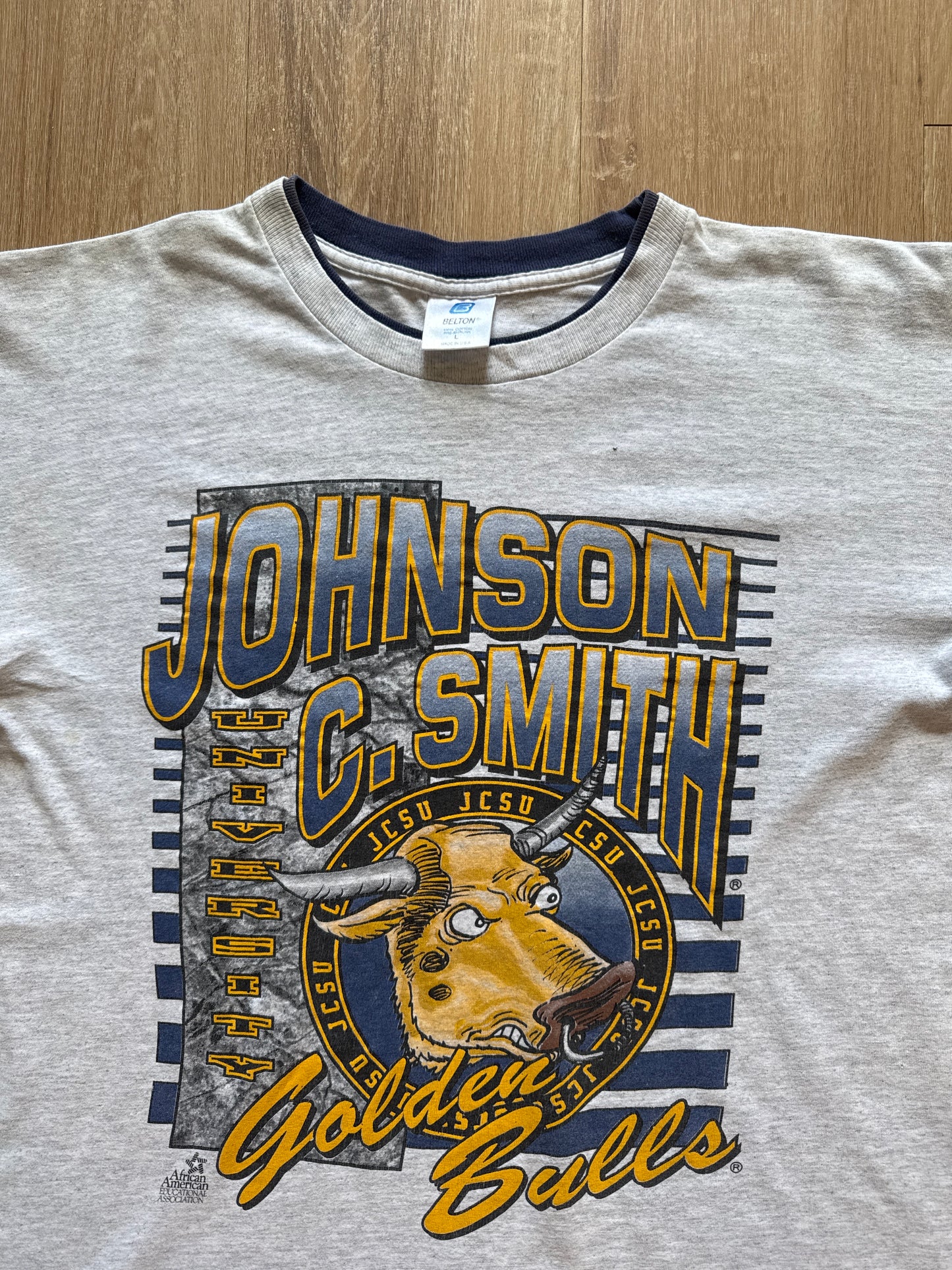 Vintage 90s Johnson C Smith University Golden Bulls Tee