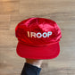 Vintage 80s Troop Red Satin LL Cool J Hip Hop Snapback Hat
