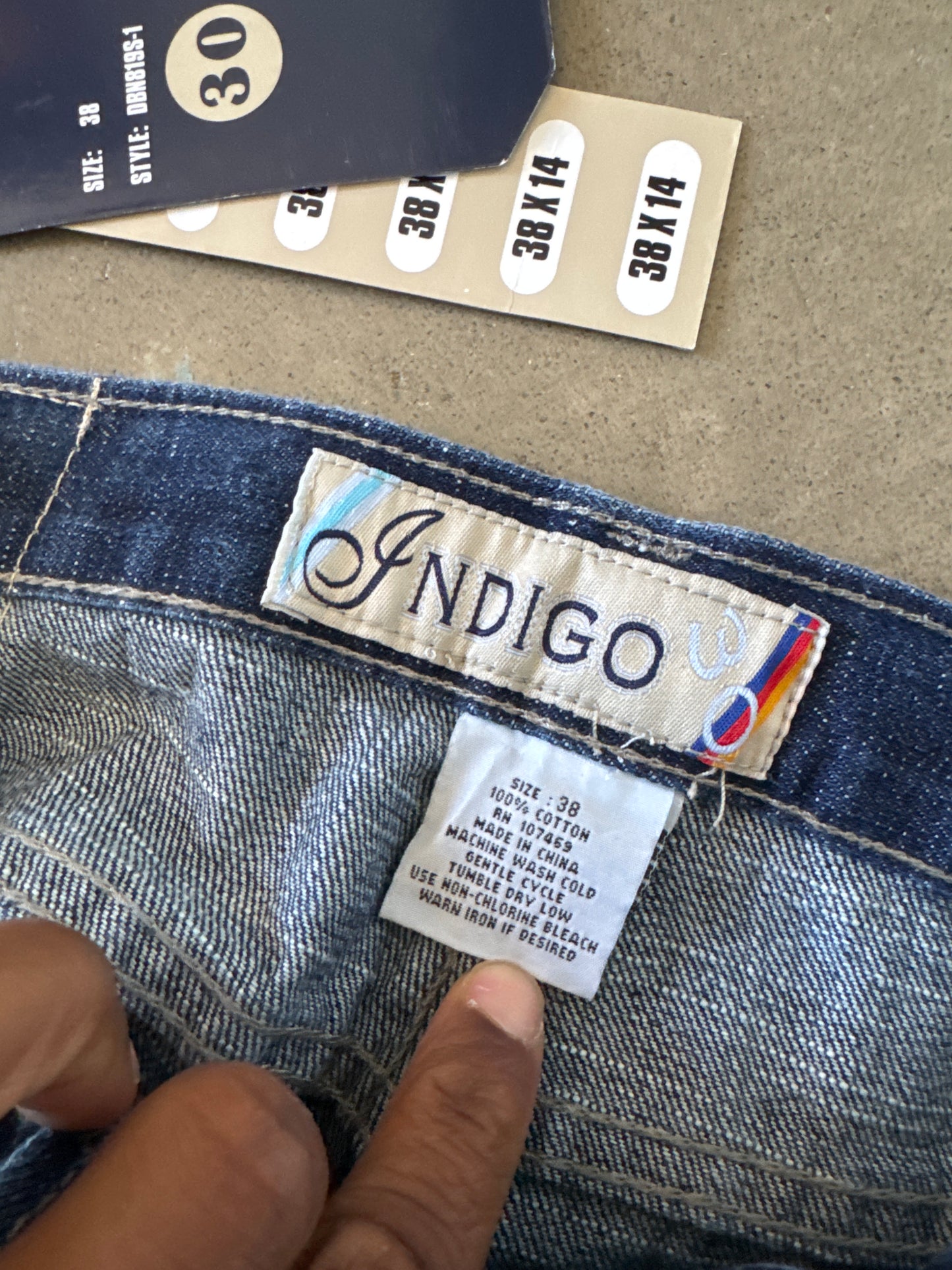 Y2K Indigo 30 Baggy Faded Denim Shorts