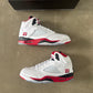 Jordan Retro 5 Fire Red Black Tongue (2025)