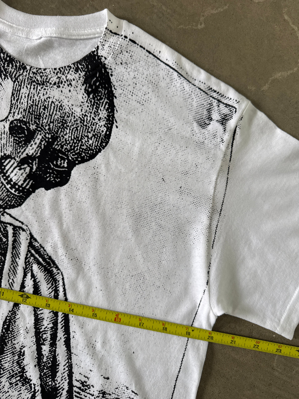 Vintage Rotten Allegory of Death Uncharred Skeleton AOP Tee