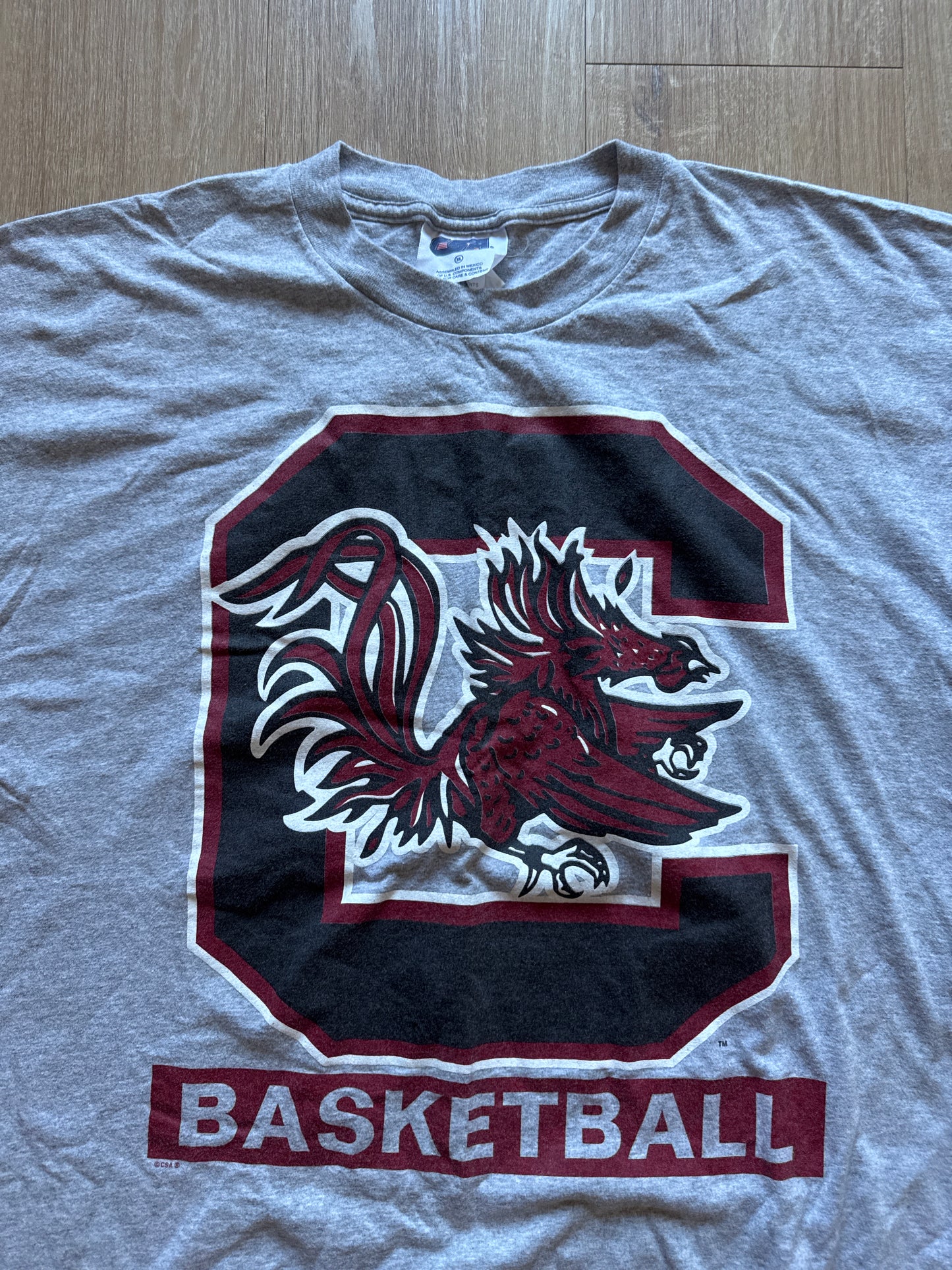 Vintage 90s University Of South Carolina Gamecocks Basketball Tee