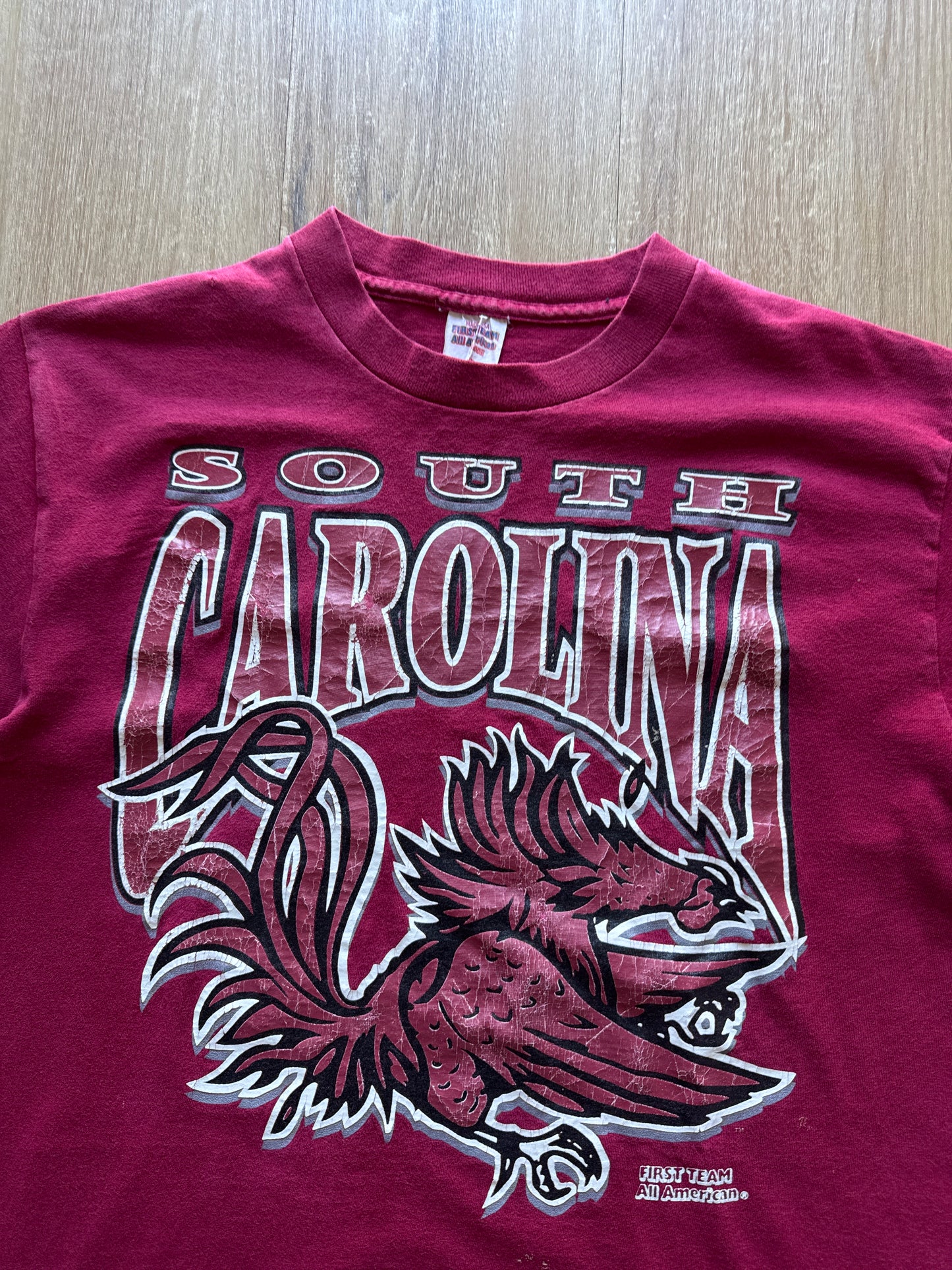 Vintage 90s First Team University Of South Carolina Gamecocks Tee