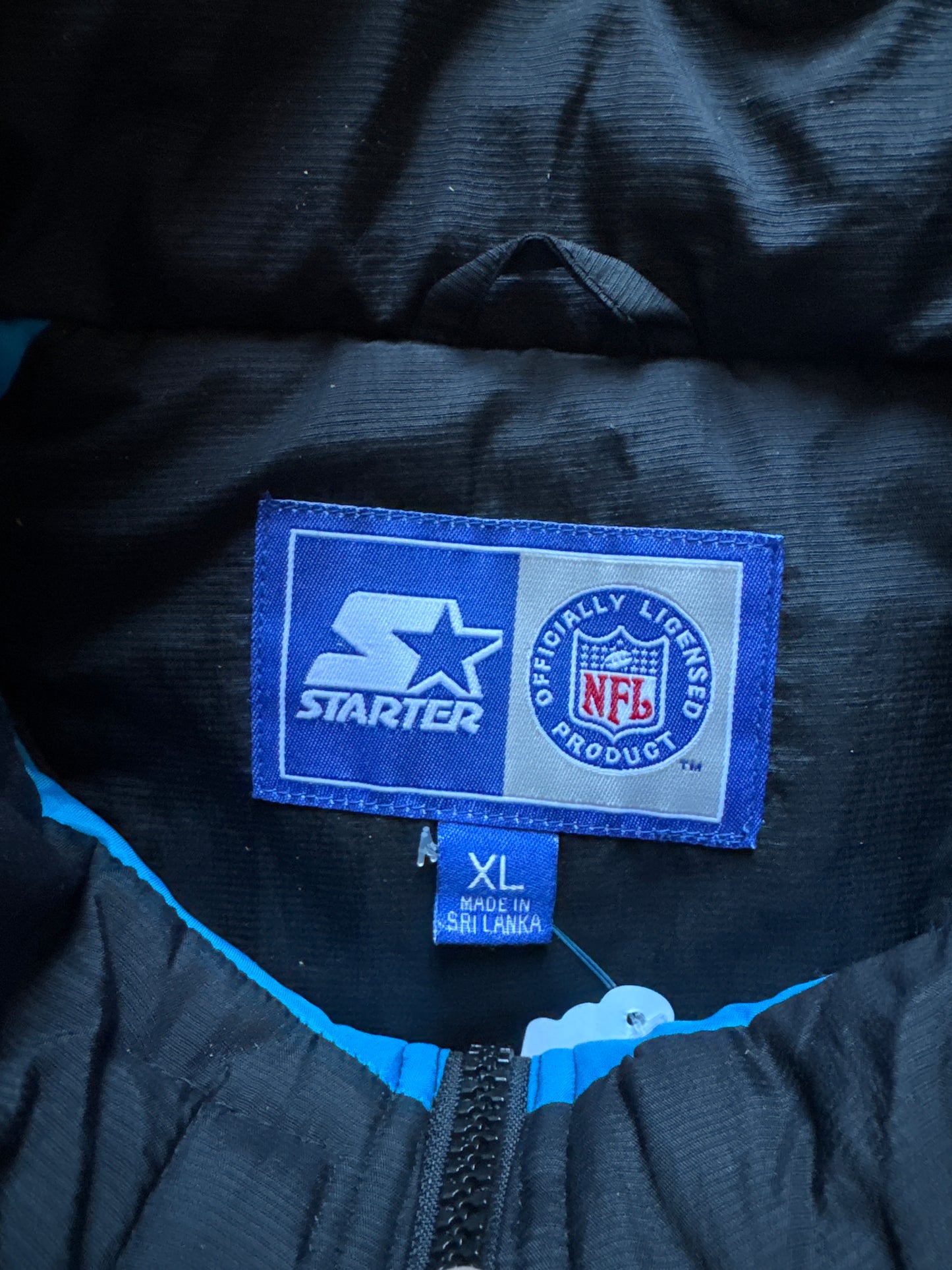 Vintage Starter Carolina Panthers Puffer Jacket