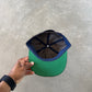 Vintage 90s Monogram Leather Designer Snap Back Hat