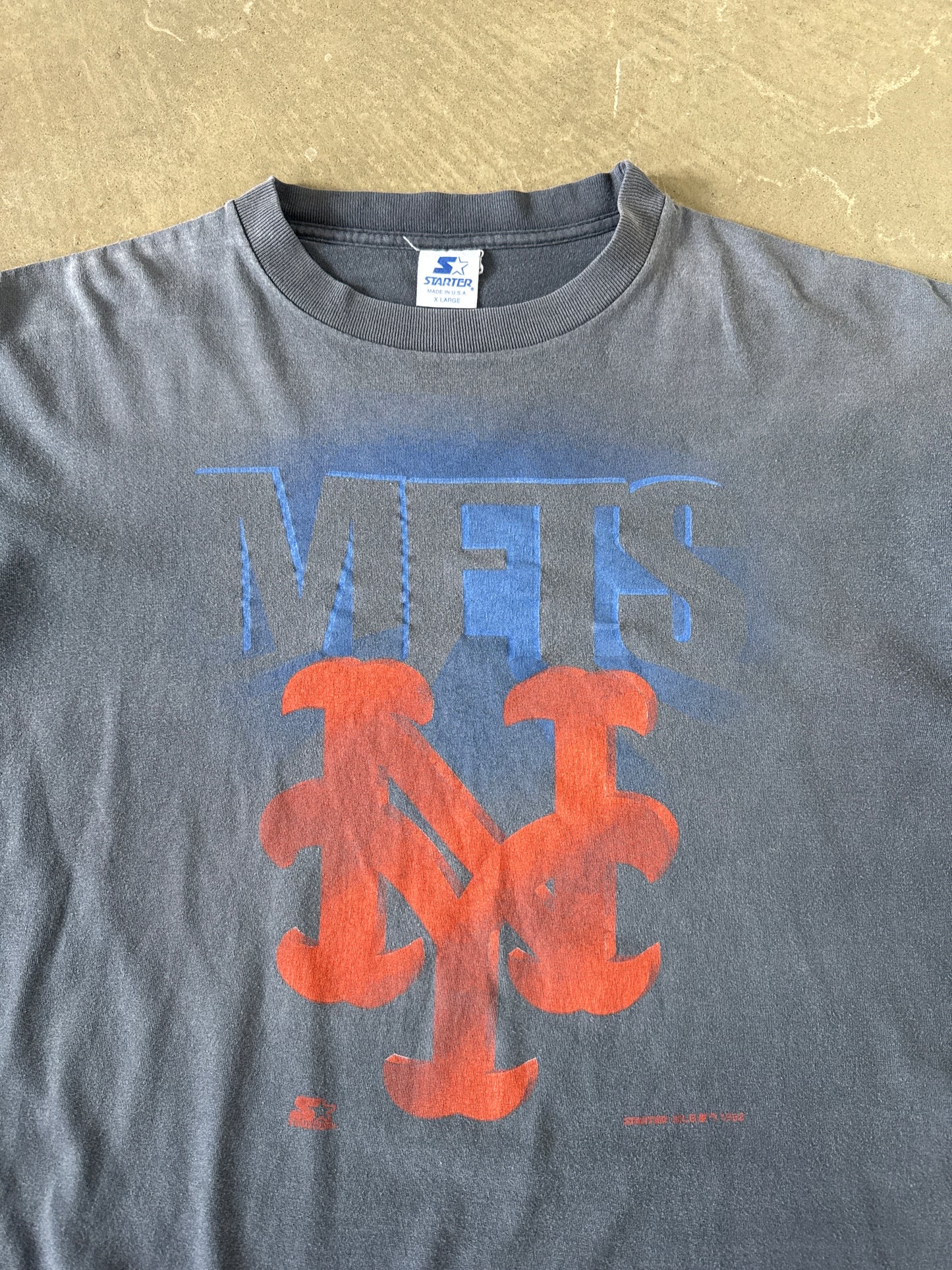 Vintage 1992 Starter New York Mets Faded Boxy Tee