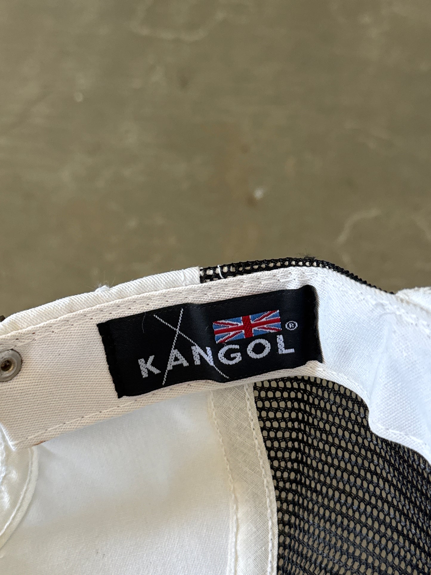 Vintage 90s Kangol Embroidered Logo Leather Strap Hat