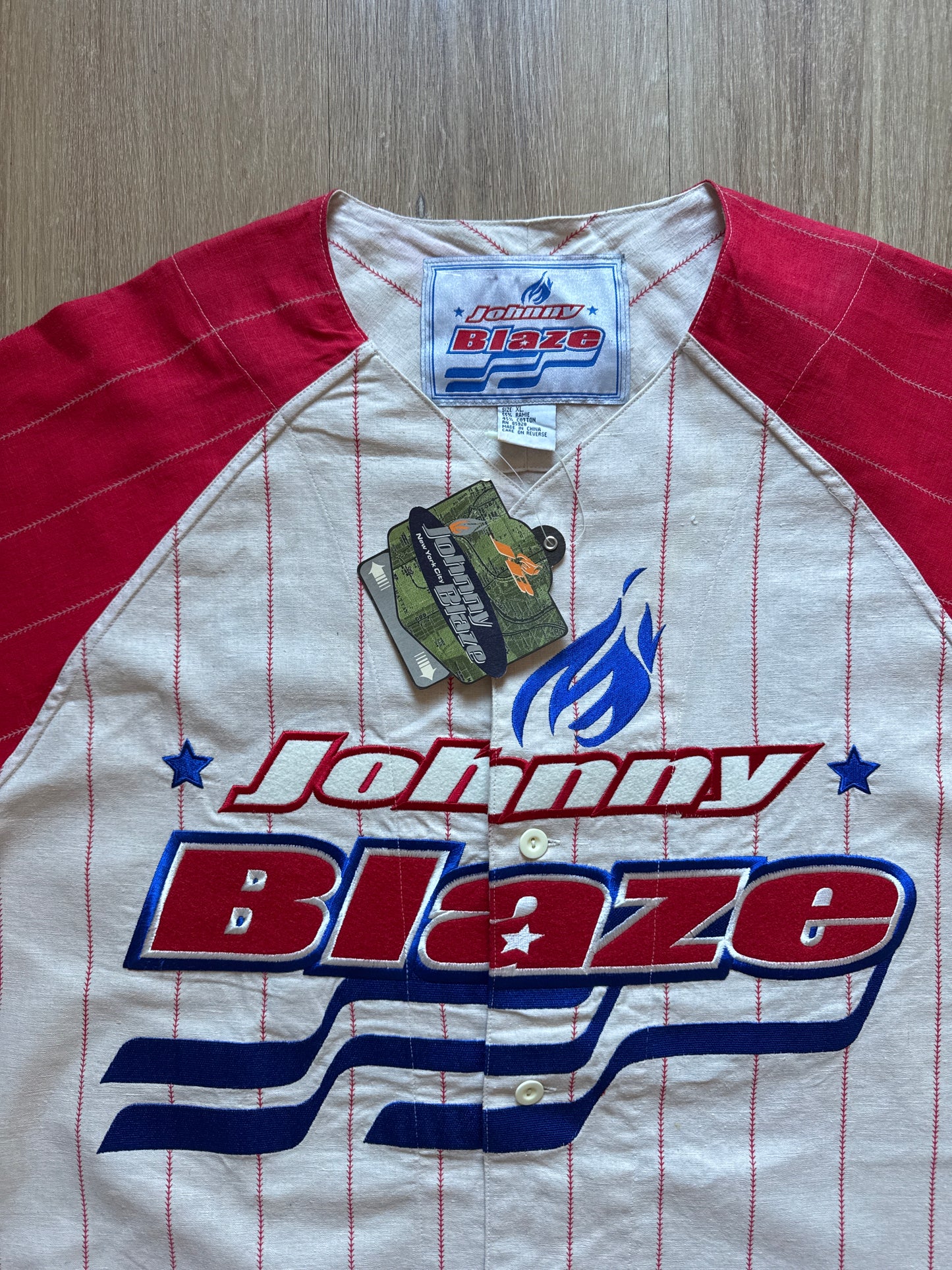 Vintage 90s Y2K Johnny Blaze Method Man Wu-Tang Clan Rap Hip-Hop Old School Baseball Jersey