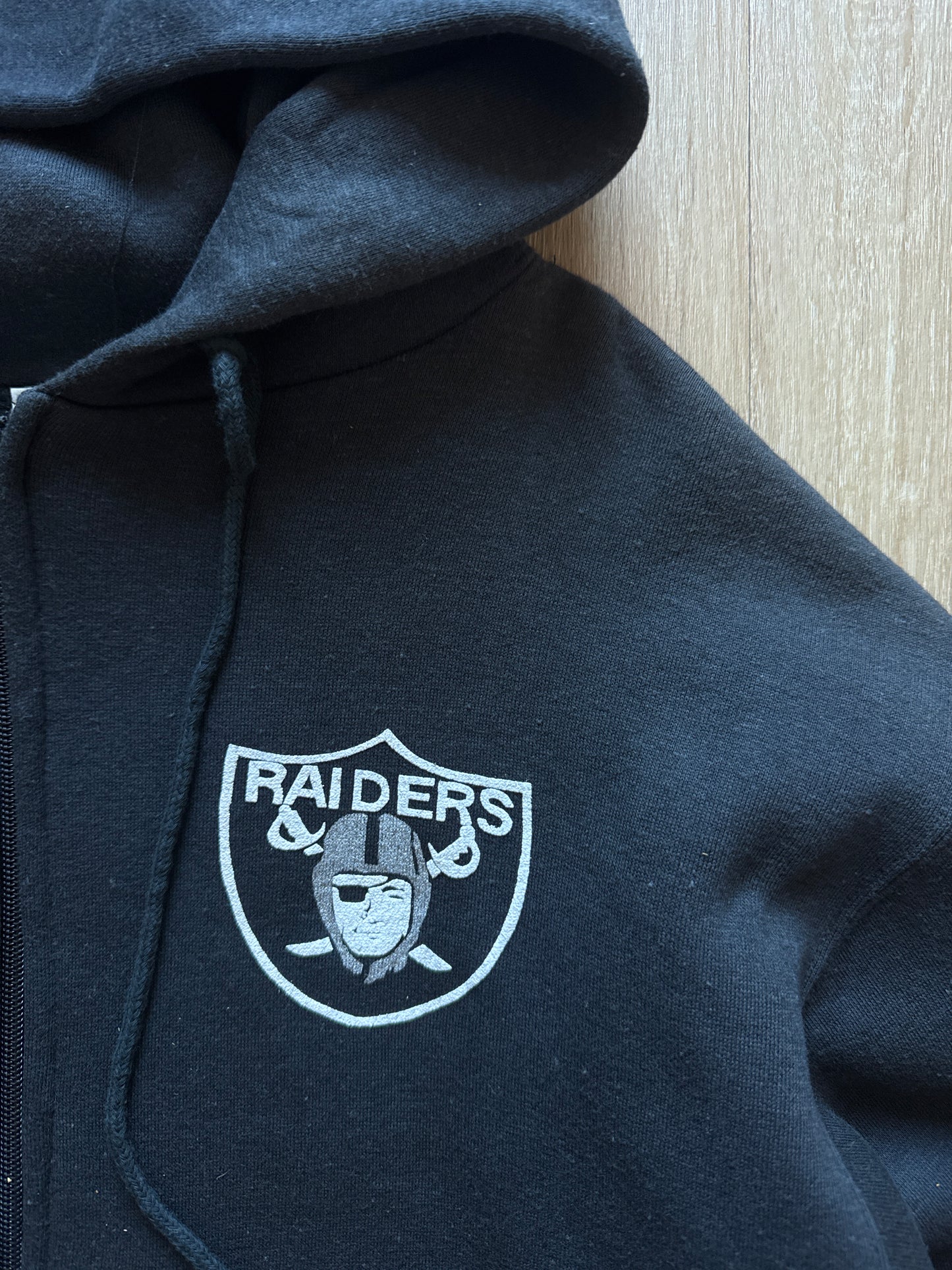Vintage 80s NFL Los Angeles Raiders Football Full Zip Up Hoodie