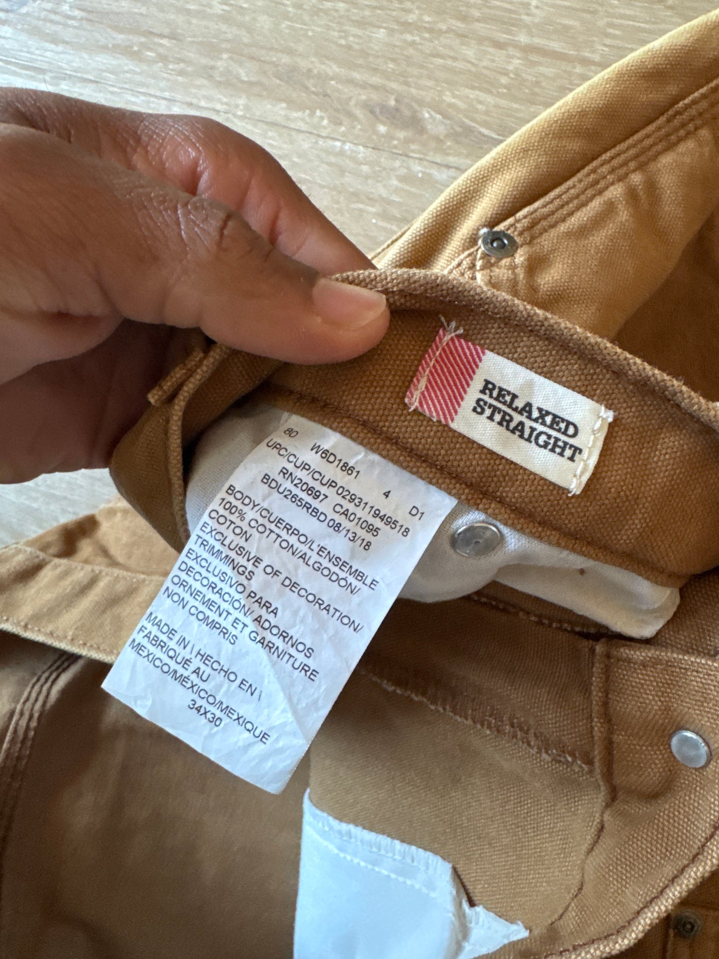 Dickies Dark Tan Relaxed Straight Double Knee Carpenter Pants