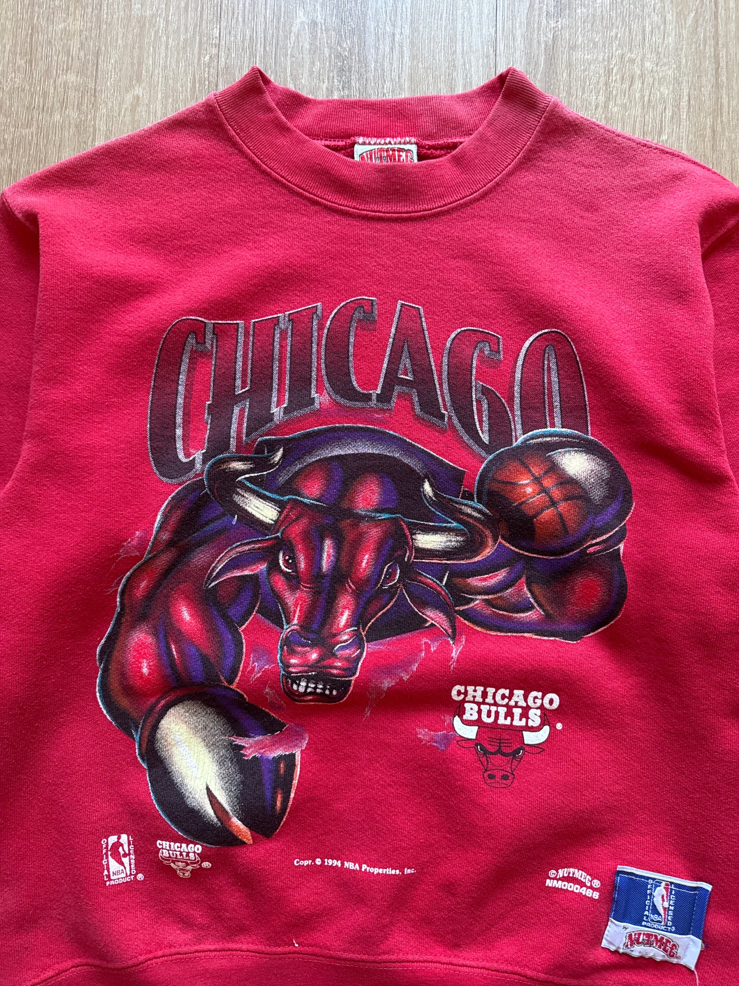 Vintage Youth 1994 Nutmeg Chicago Bulls Double Sided Bull Sweatshirt