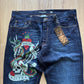 Vintage Ed Hardy New York City Skull Denim Pants