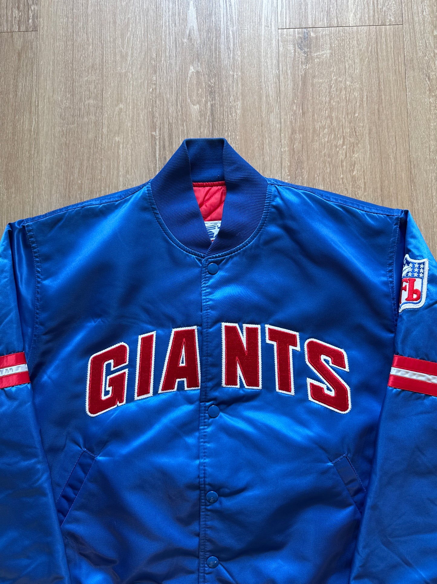 Vintage 90’s Starter New York Giants Satin NFL Bomber Jacket