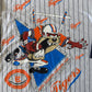 Vintage 1994 Warner Bros Taz University Of Clemson Tigers Raglan Pin Stripe Football Tee