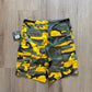 Vintage Yellow Military Camo Cargo Shorts
