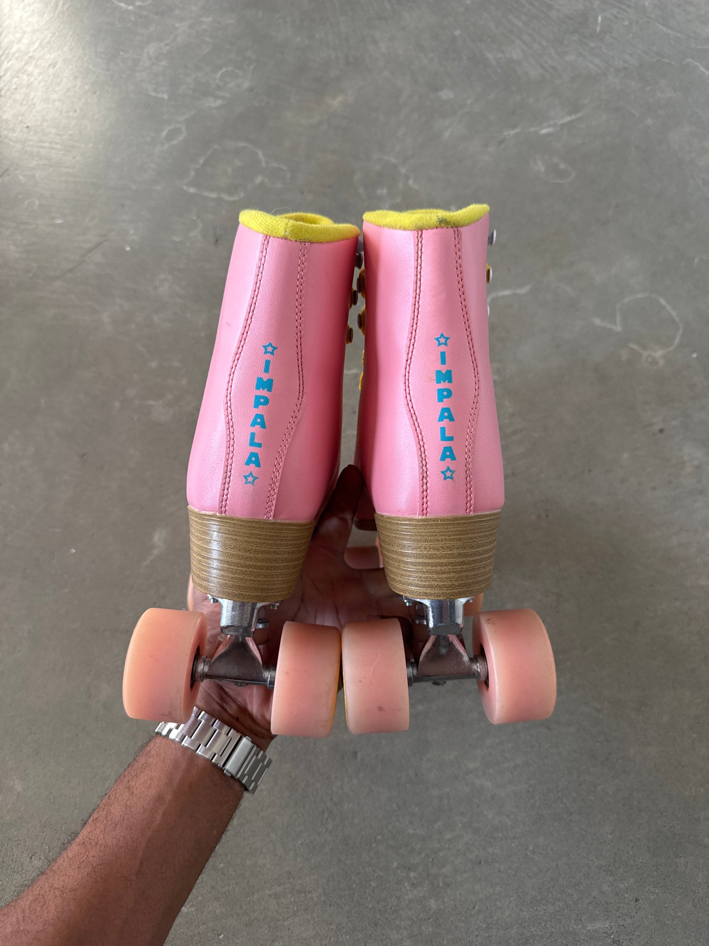 Impala Sidewalk Quad Women’s Roller Skates Vegan Leather Pink Yellow