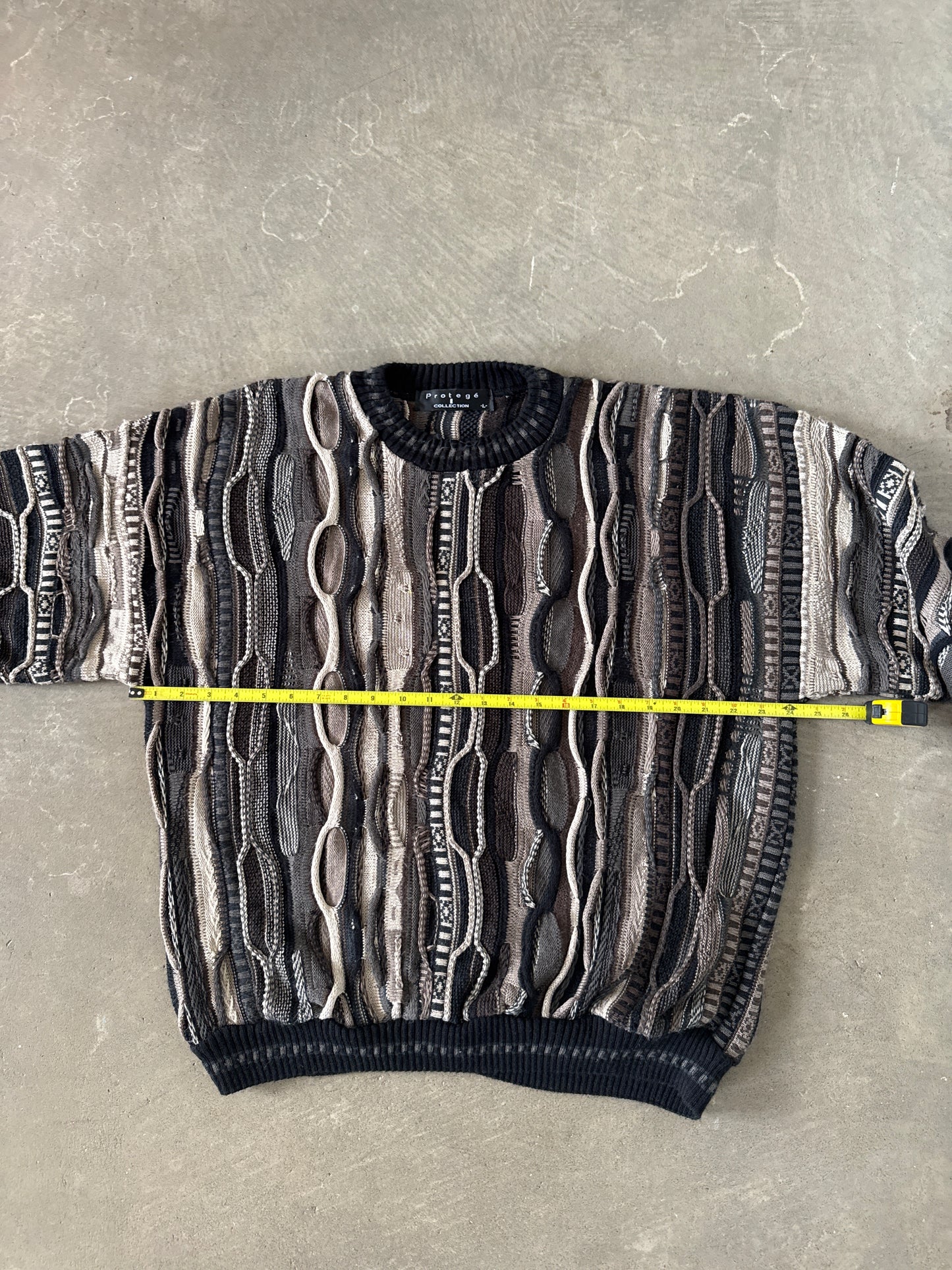 Vintage 90s Protegé Chain Knit Coogi Style Sweater