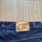 Vintage 90s Y2k Dead Stock Baggy Wide Leg Rare Grail Competition Spider Man Dark Wash Blue Denim Jorts